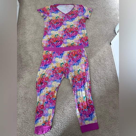 Little Sleepies Other - Little Sleepies Rainbow Blooms Short Sleeve Pajama Set